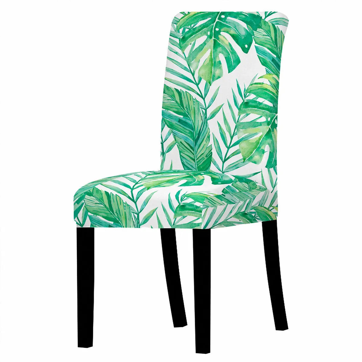 Dining Chair Covers Stretch Printed FEUILLAE 9 Style
