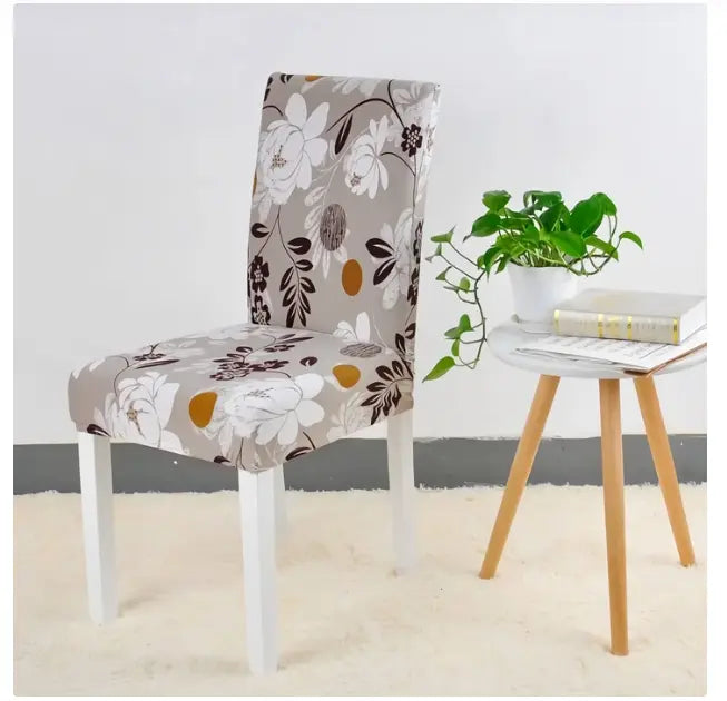 Dining Chair Covers Stretch Printed LUMIELA D-Q6pcs