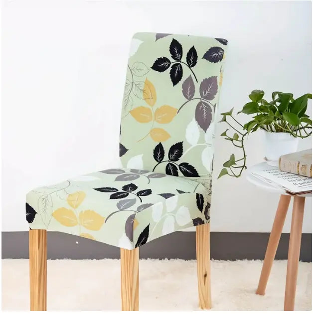 Dining Chair Covers Stretch Printed LUMIELA F-Q6pcs