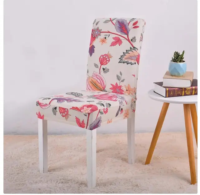 Dining Chair Covers Stretch Printed LUMIELA H-Q6pcs