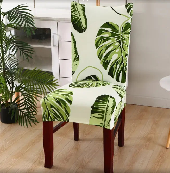 Dining Chair Covers Stretch Printed LUMIELA O-Q4pcs
