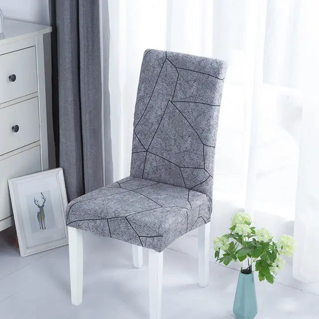 Dining Chair Covers Stretch Printed LUNETTE 12 Style-2pcs