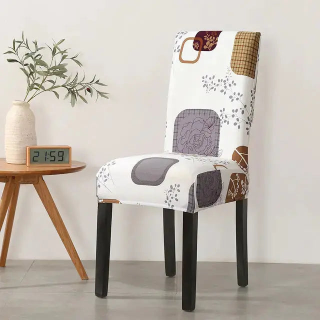 Dining Chair Covers Stretch Printed LUNETTE 14 Style-2pcs