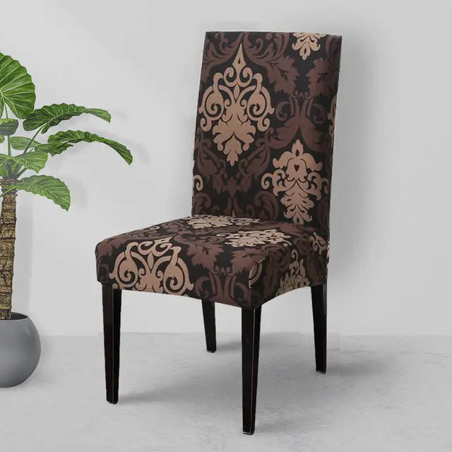 Dining Chair Covers Stretch Printed LUNETTE 3 Style-6pcs