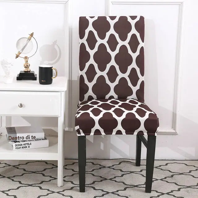 Dining Chair Covers Stretch Printed LUNETTE 8 Style-4pcs