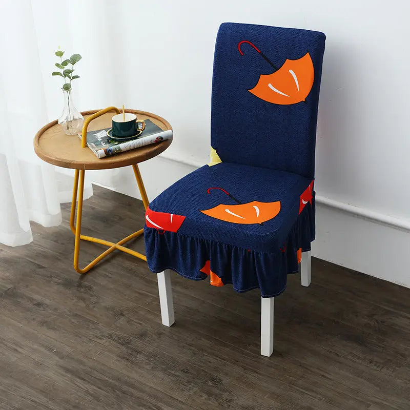 Dining Chair Covers Stretch Skirted CELINEA SET1