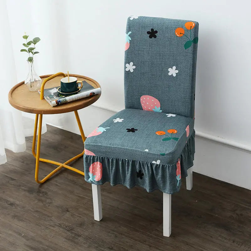 Dining Chair Covers Stretch Skirted CELINEA SET10