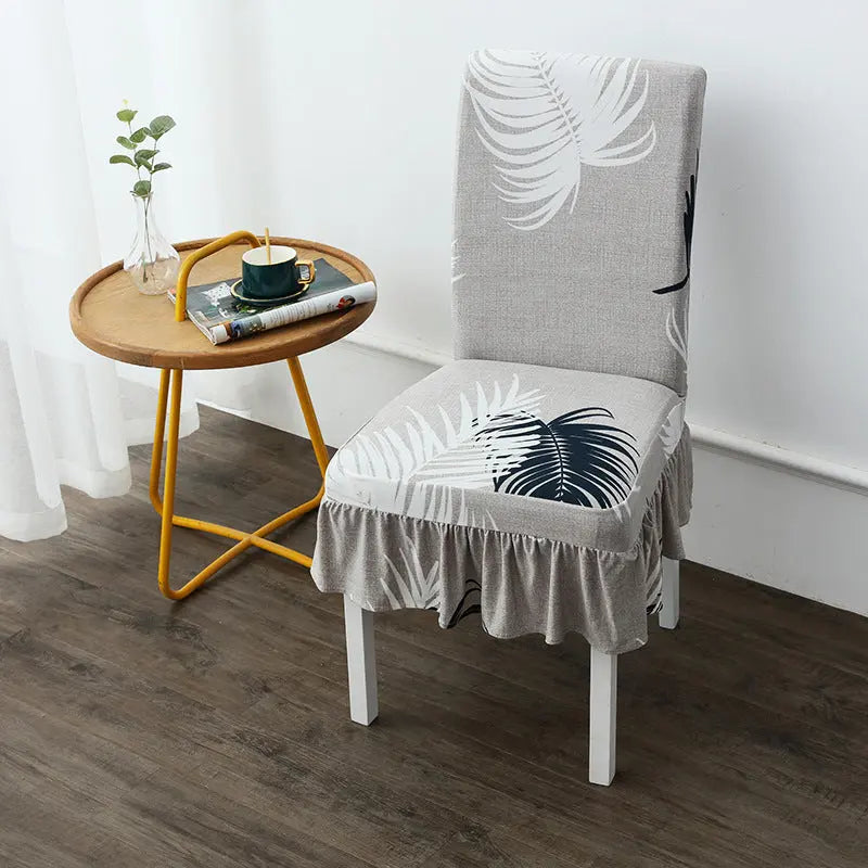 Dining Chair Covers Stretch Skirted CELINEA SET2