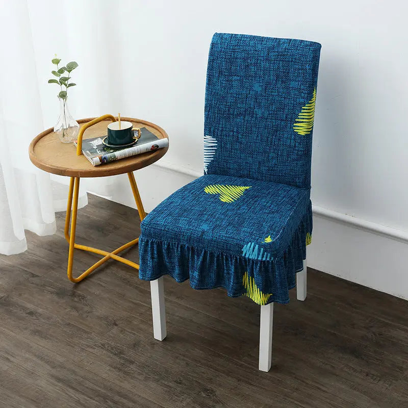Dining Chair Covers Stretch Skirted CELINEA SET8