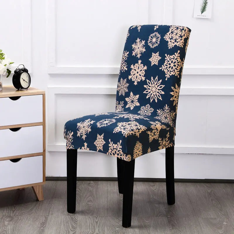 Dining Chair Covers Stretchable Classic ELISIA Black