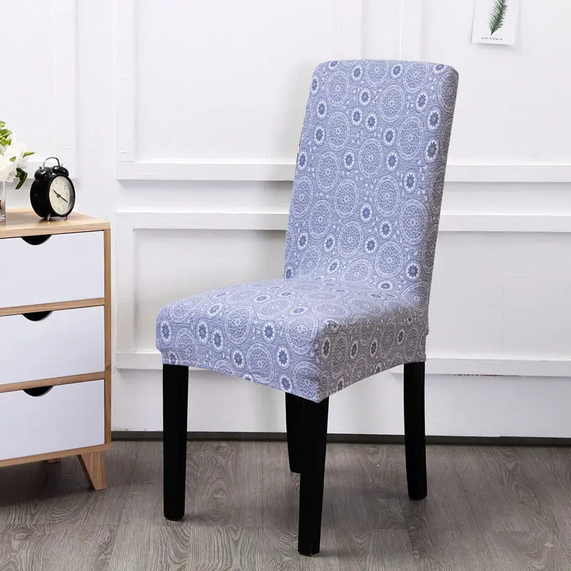 Dining Chair Covers Stretchable Classic ELISIA Grey