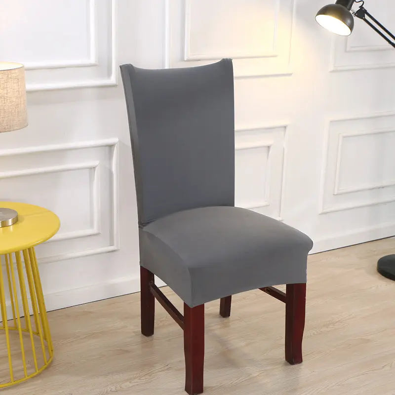 Dining Chair Covers Stretchable Classic ELISIA Pure black