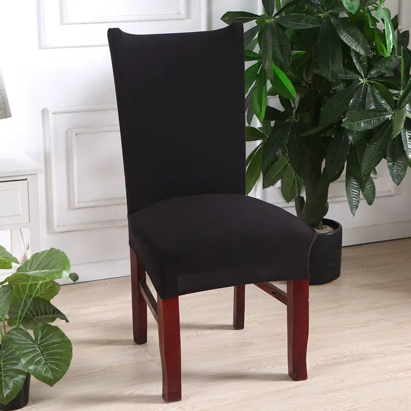 Dining Chair Covers Stretchable Classic ELISIA Pure grey