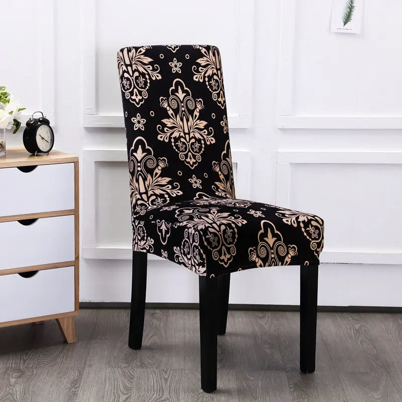 Dining Chair Covers Stretchable Classic ELISIA Snowflake