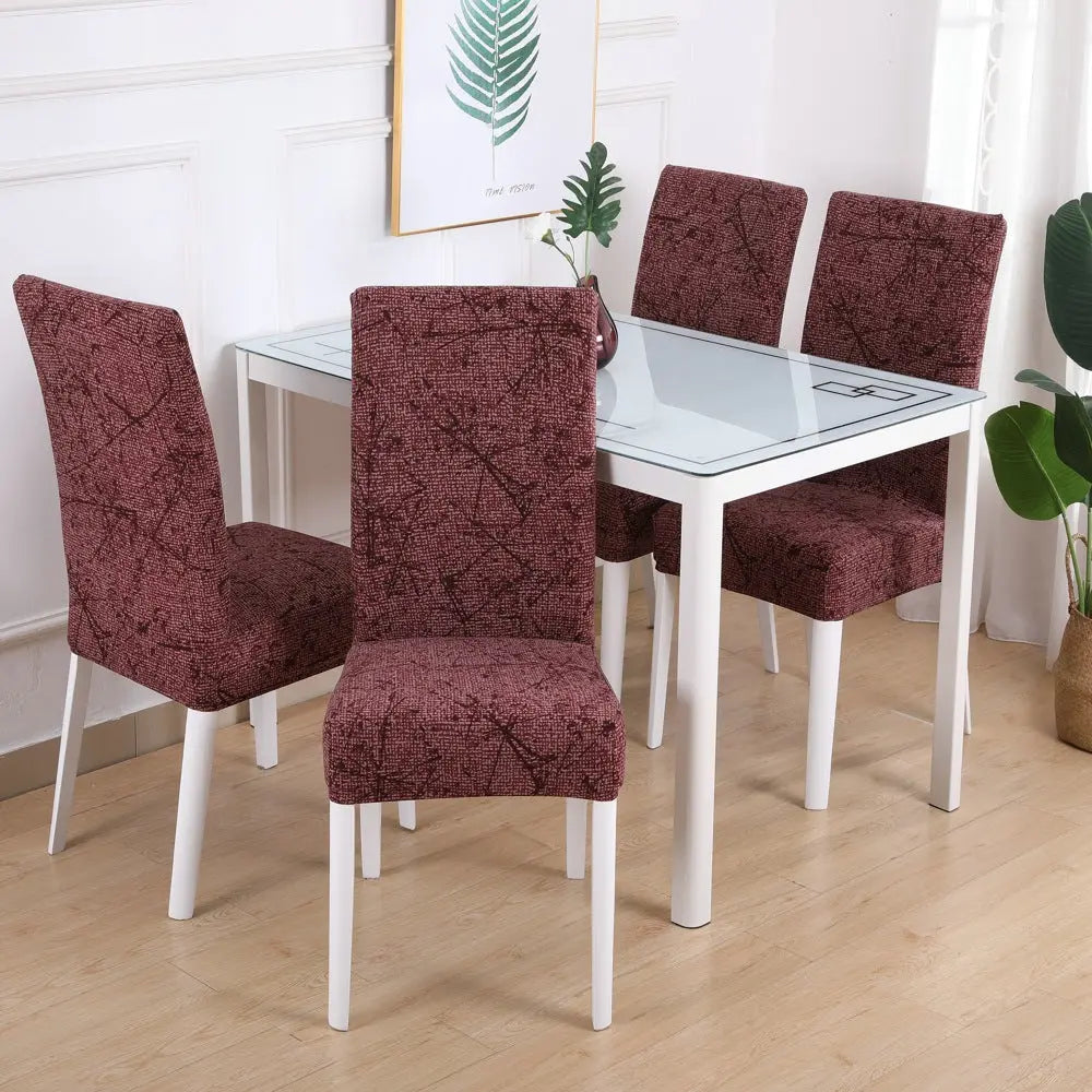 Dining Chair Covers Stretchable Elastic CÉLINE 14style-4PCS