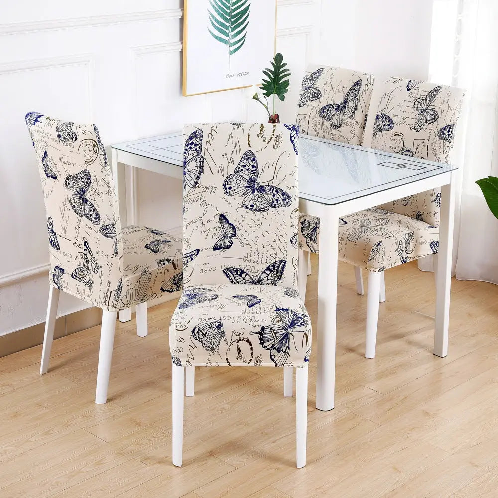 Dining Chair Covers Stretchable Elastic CÉLINE 6style-4PCS