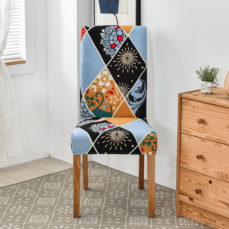Dining Chair Covers Stretchable Modern LUMIERA Flower Is A Go Between-Regular Size