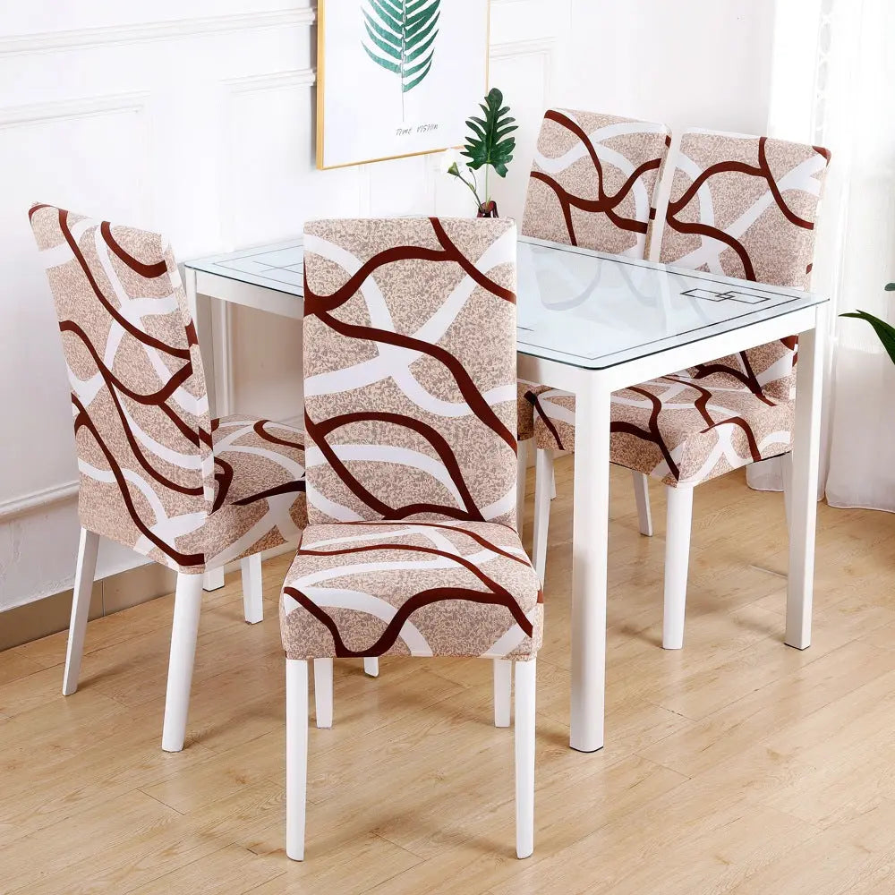 Dining Chair Covers Stretchable Modern LUMIÈRE 3 style