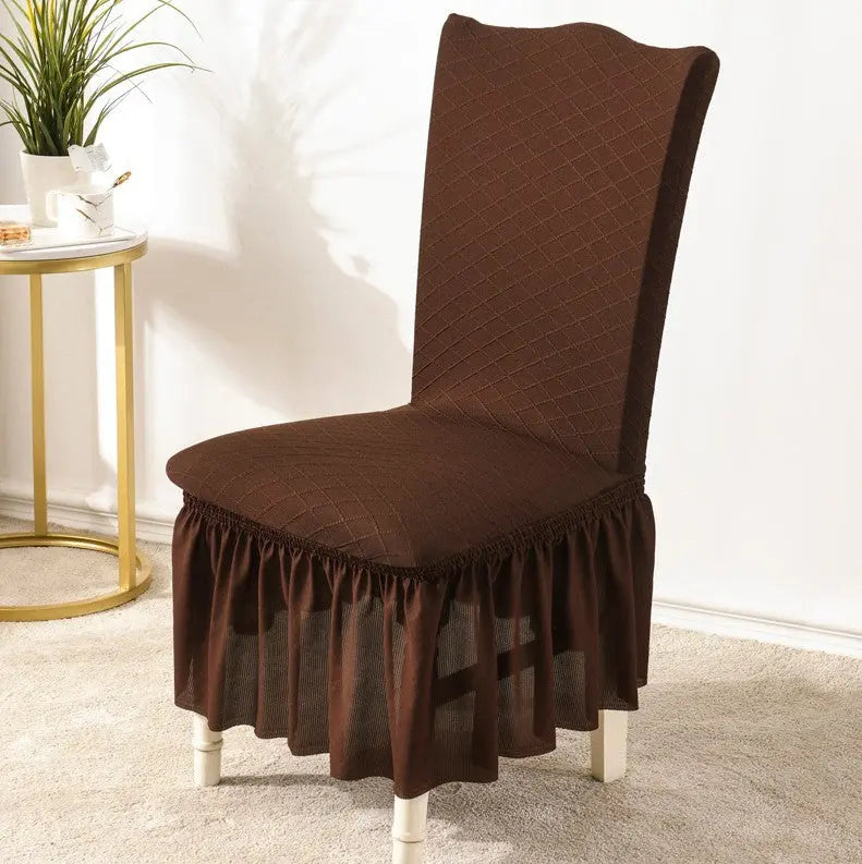 Dining Chair Covers Stretchable Pet-Friendly LUMINEX Dark coffee