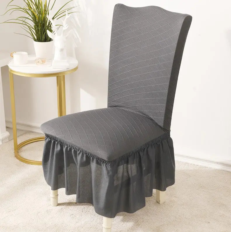 Dining Chair Covers Stretchable Pet-Friendly LUMINEX Dark grey