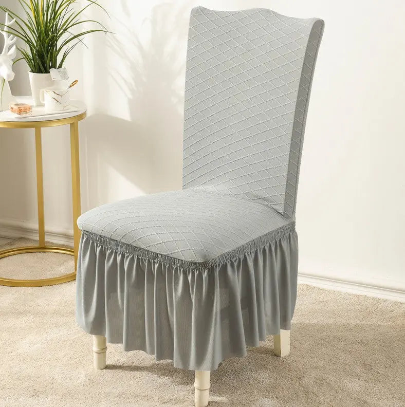 Dining Chair Covers Stretchable Pet-Friendly LUMINEX Grey
