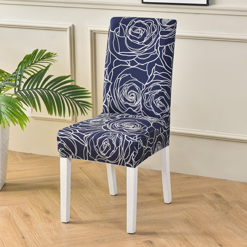 Dining Chair Covers Stretchable Polyester FLEURIS Agreement-Regular