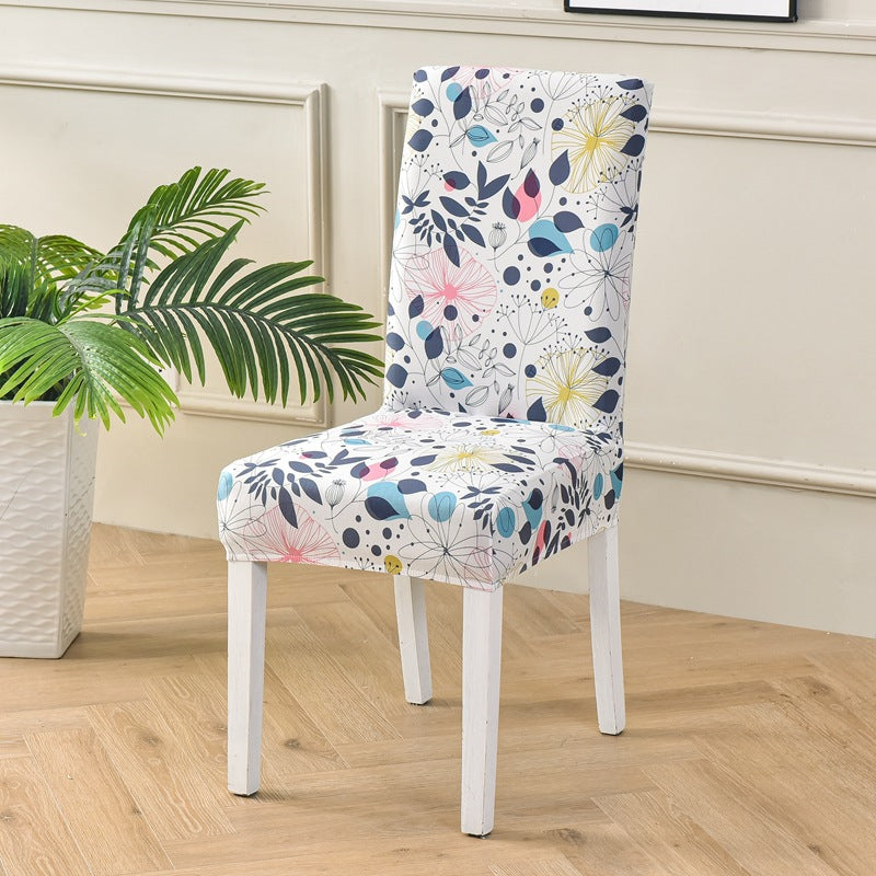 Dining Chair Covers Stretchable Polyester FLEURIS Early Summer-Regular