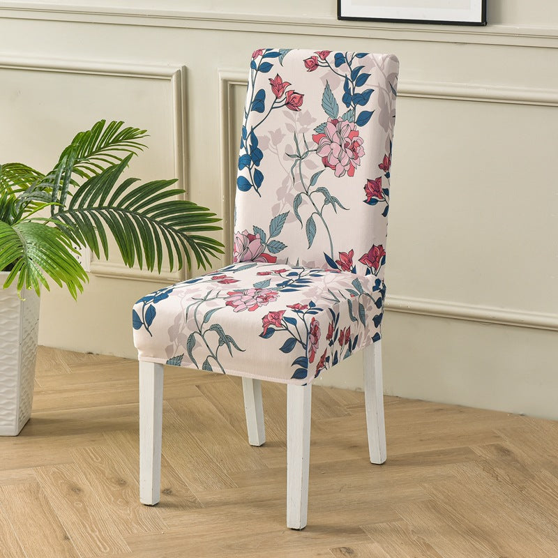 Dining Chair Covers Stretchable Polyester FLEURIS Evening Fragrance-Regular