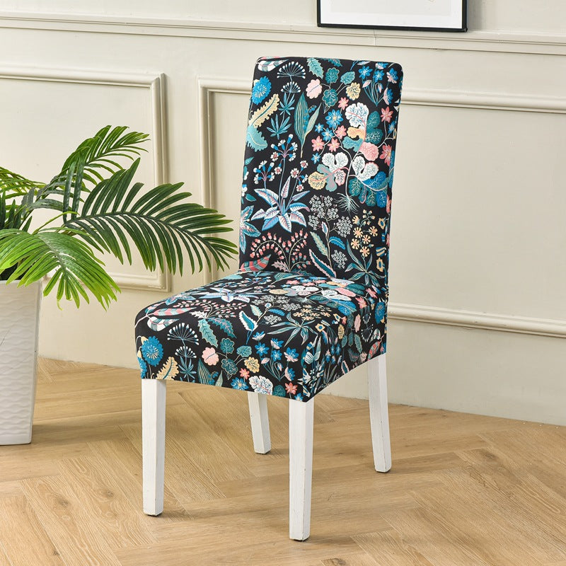 Dining Chair Covers Stretchable Polyester FLEURIS Fragrance-Regular