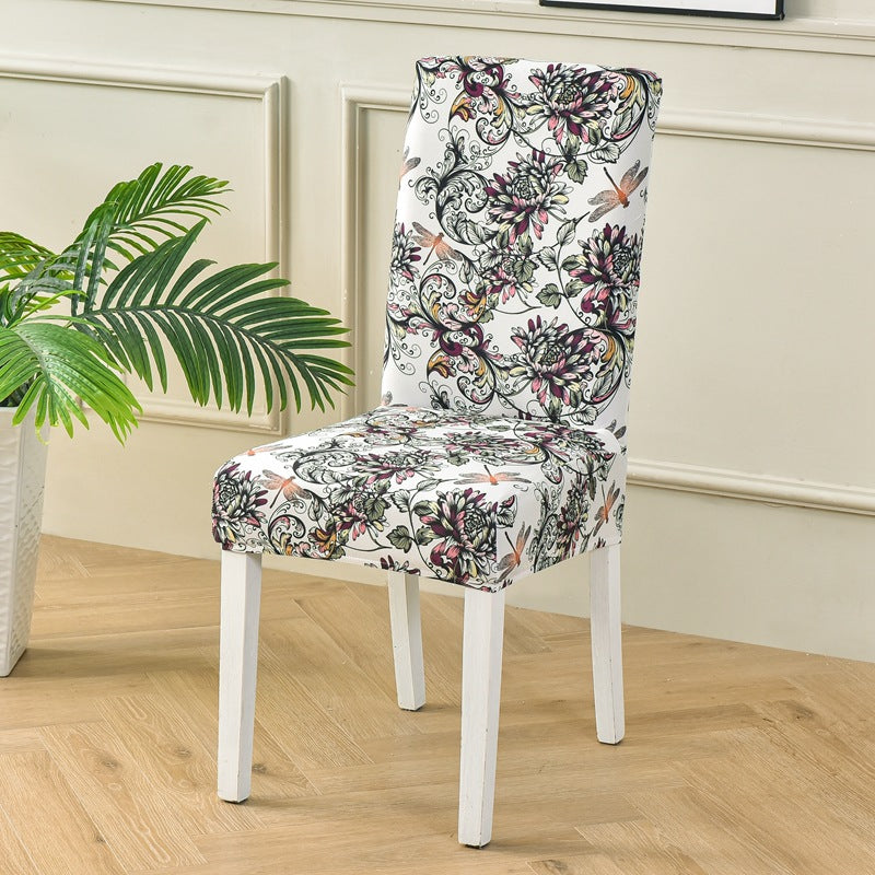 Dining Chair Covers Stretchable Polyester FLEURIS
