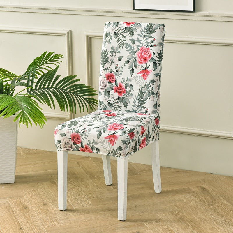 Dining Chair Covers Stretchable Polyester FLEURIS Midsummer-Regular