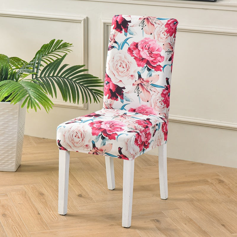 Dining Chair Covers Stretchable Polyester FLEURIS Pollen-Regular
