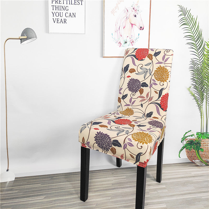 Dining Chair Covers Stretchable Polyester FLORETTE B