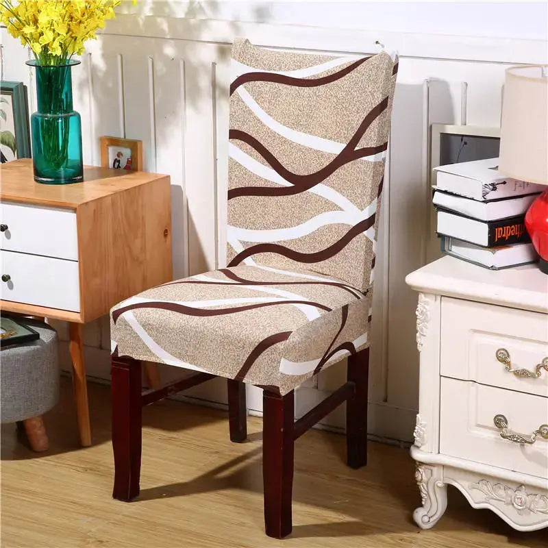 Dining Chair Covers Stretchable Polyester LUMIÈRE 2 pc 5style