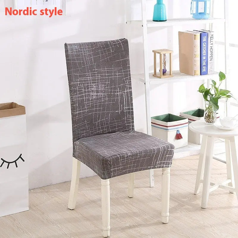 Dining Chair Covers Stretchable Polyester LUMIÈRE Nordic Style