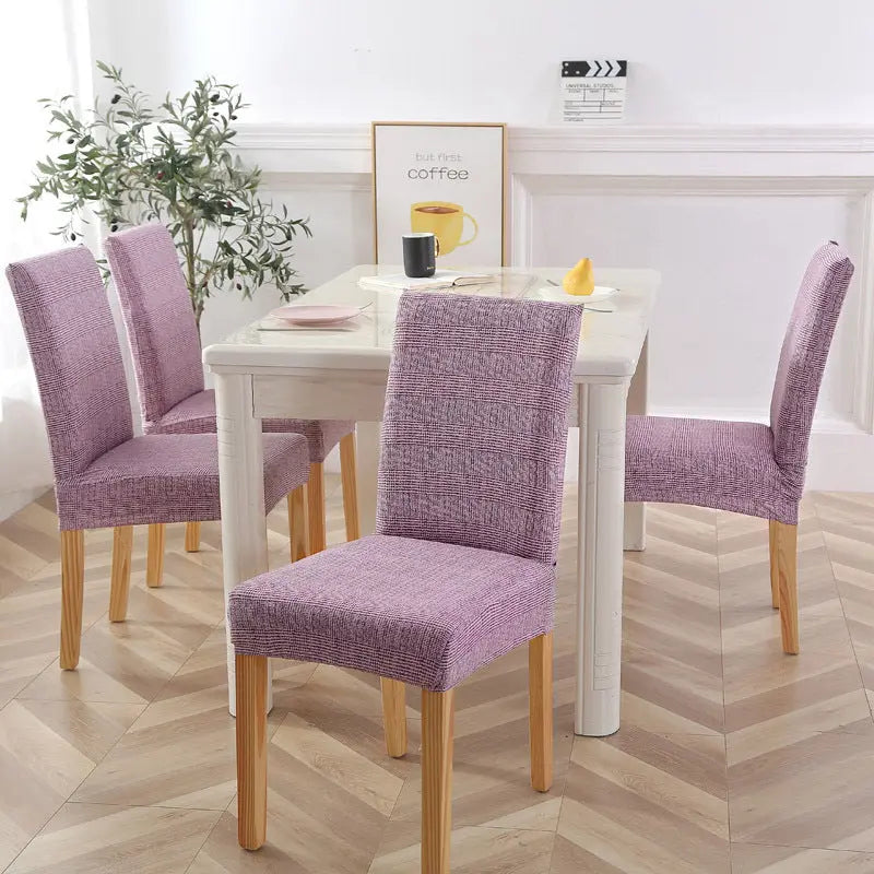 Dining Chair Covers Stretchable Polyester LUMIÈRE Violet