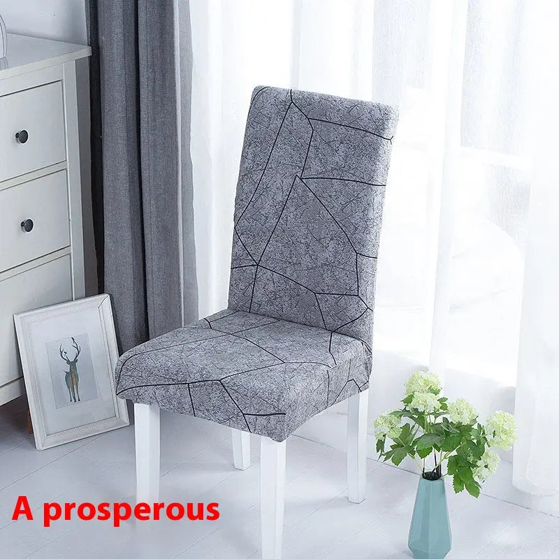 Dining Chair Covers Stretchable Polyester Luminéa A Piece Of Prosperity-Free Size