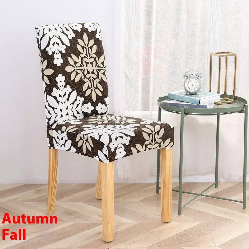 Dining Chair Covers Stretchable Polyester Luminéa Autumn Fall-Free Size