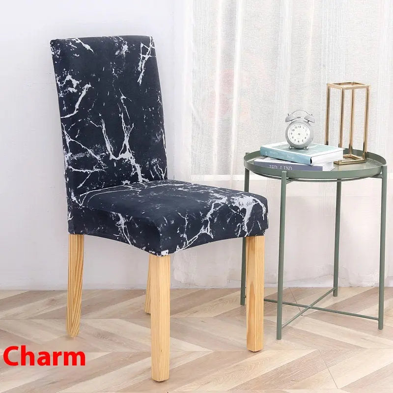 Dining Chair Covers Stretchable Polyester Luminéa Charm-Free Size