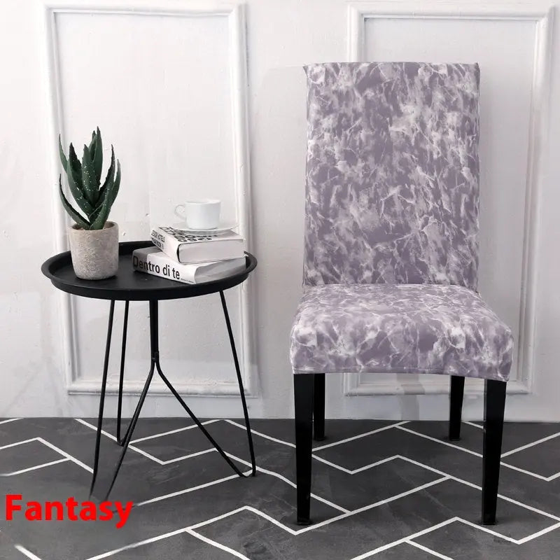 Dining Chair Covers Stretchable Polyester Luminéa Fantasy-Free Size