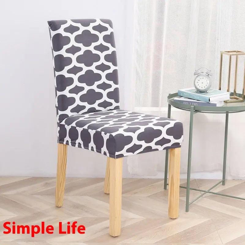 Dining Chair Covers Stretchable Polyester Luminéa Simple Life-Free Size