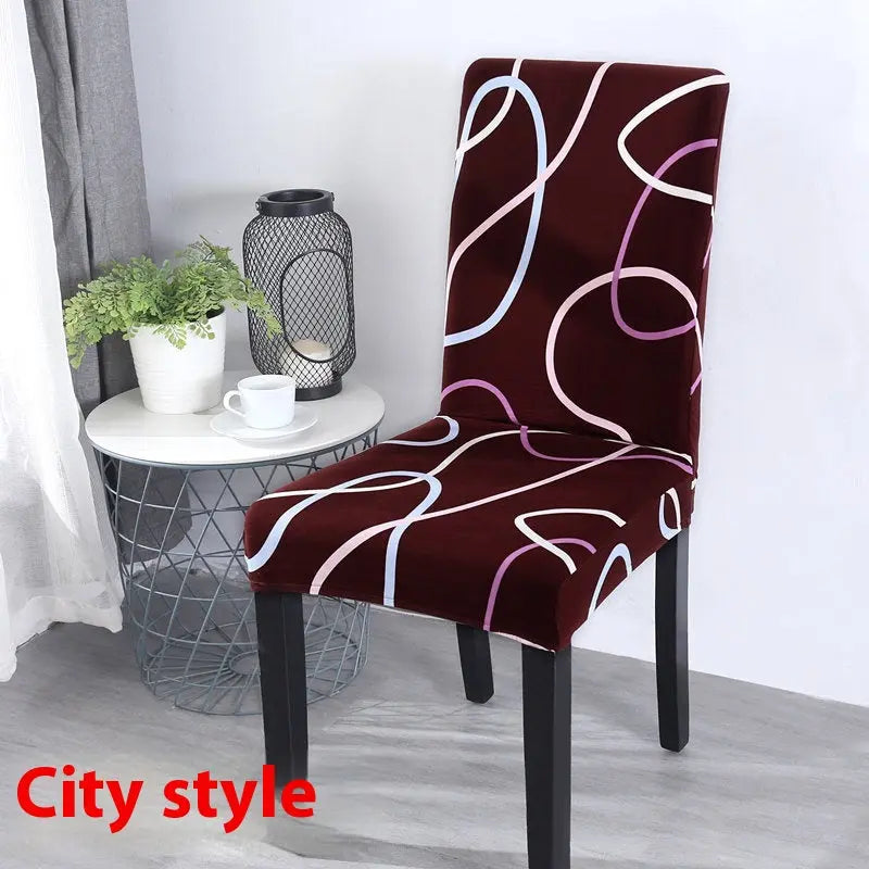 Dining Chair Covers Stretchable Polyester Luminéa Urban Style-Free Size