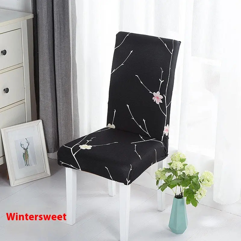 Dining Chair Covers Stretchable Polyester Luminéa Wintersweet-Free Size