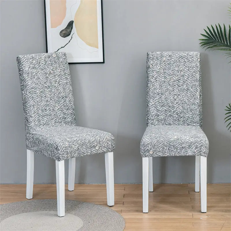 Dining Chair Covers Stretchable Polyester VIVIEN Wool Pattern-Universal Elastic Chair Cover