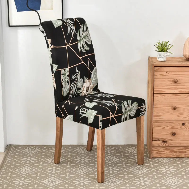 Dining Chair Covers Stretchable Polyester VIVIEN Yipin Lotus-Universal Elastic Chair Cover