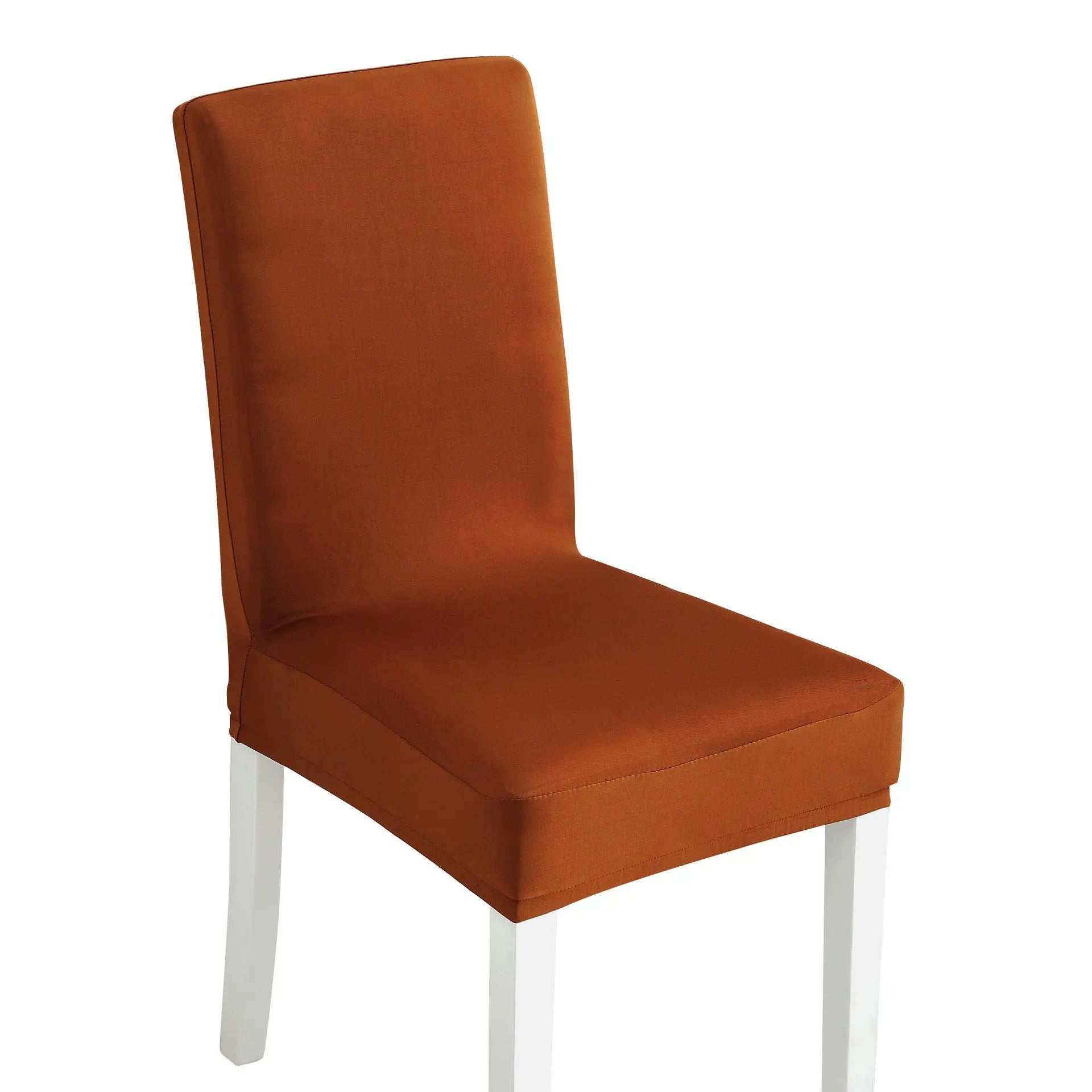 Dining Chair Covers Stretchable Slipcover ELANIE Dark coffee 6pcs