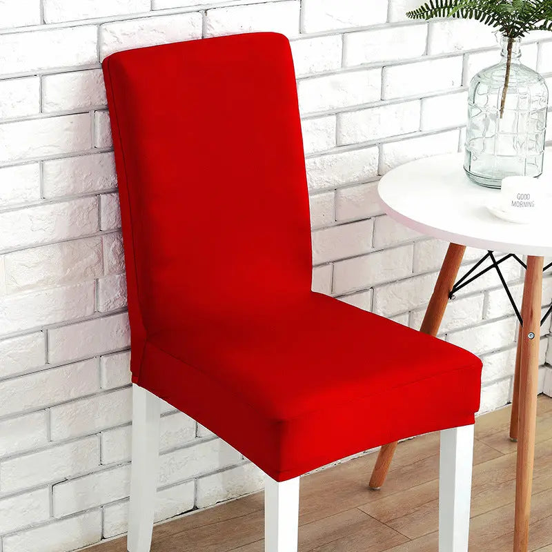 Dining Chair Covers Stretchable Slipcover ELANIE Wine red