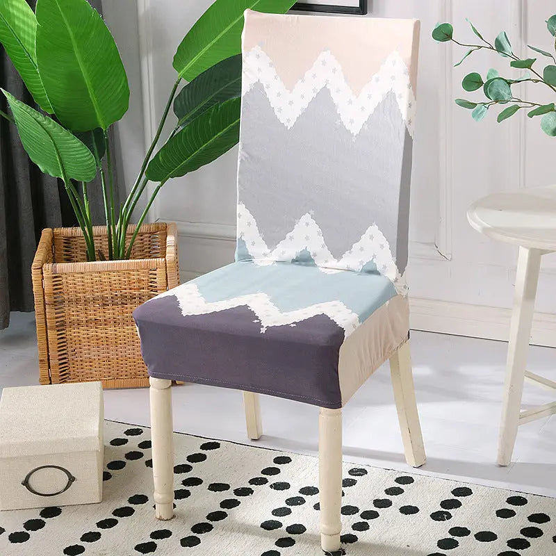 Dining Chair Covers Stretchable Solène The rippling waves-40cm