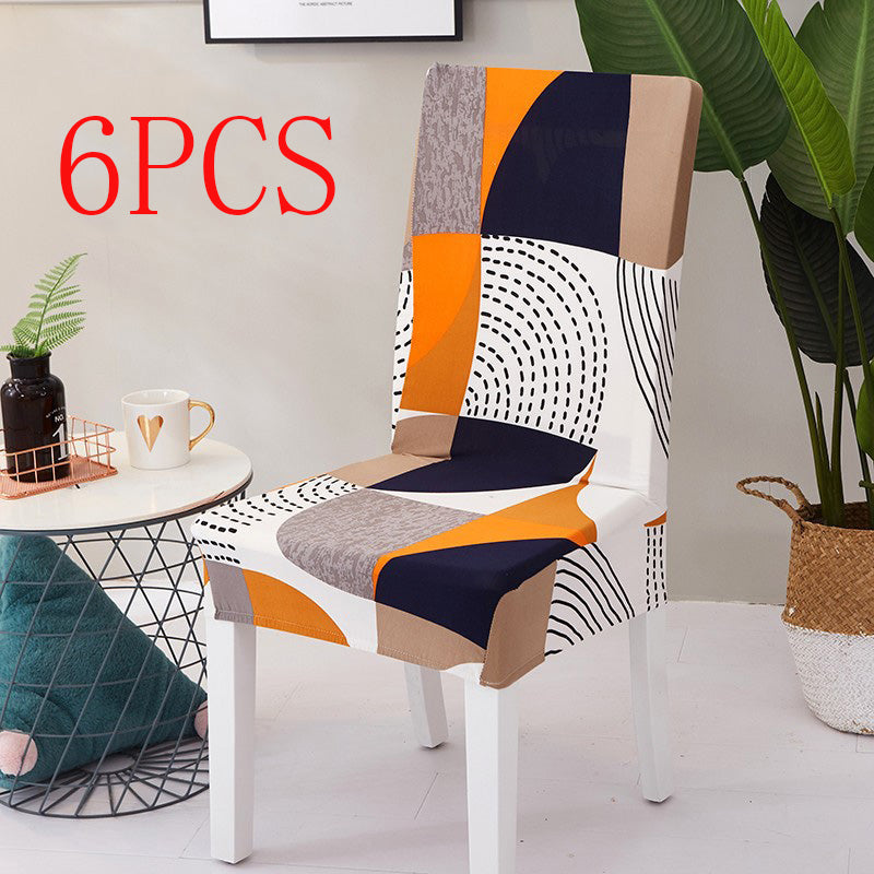 Dining Chair Covers Stretchable Spandex ELORIA B-6PCS