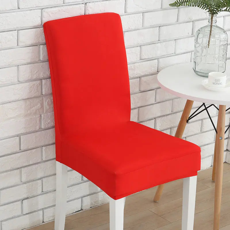 Dining Chair Covers Stretchable Spandex LUMIERA Bright red